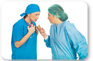 Doctors talking.